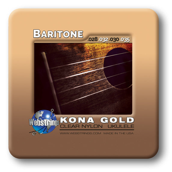 Webstrings Kona Gold Ukulele Strings, Exceptional Tone and Quality along with long life and the lowest price. Webstrings Kona Gold Ukulele Strings feel and sound incredible. Webstrings Kona Gold Ukulele Strings are an exceptional value. Made in the USA