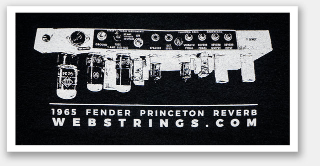 Guitar and Amplifier T-Shirts: Fender Princeton Reverb Back Panel T-Shirt