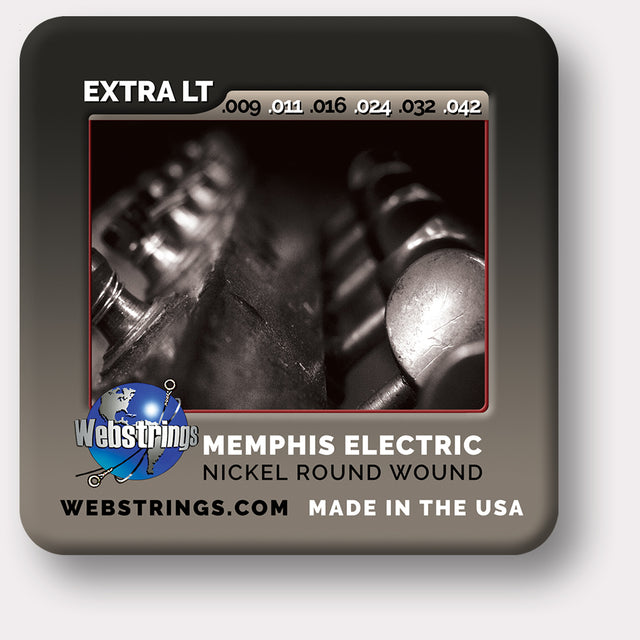 Webstrings Memphis Electric Nickel Guitar Strings, Exceptional Tone and Quality along with long life and the lowest price. Webstrings Memphis Electric Nickel Guitar Strings feel and sound incredible. Webstrings Memphis Electric Nickel guitar strings are an exceptional value.