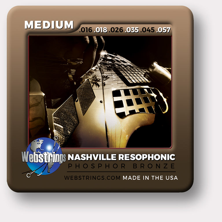 Webstrings Nashville Phosphor Bronze Resophonic Guitar Strings, Exceptional Tone and Quality along with long life and the lowest price. Webstrings Nashville Phosphor Bronze Resophonic Guitar Strings feel and sound incredible. Webstrings Nashville Phosphor Resophonic strings are an exceptional value. Made in the USA